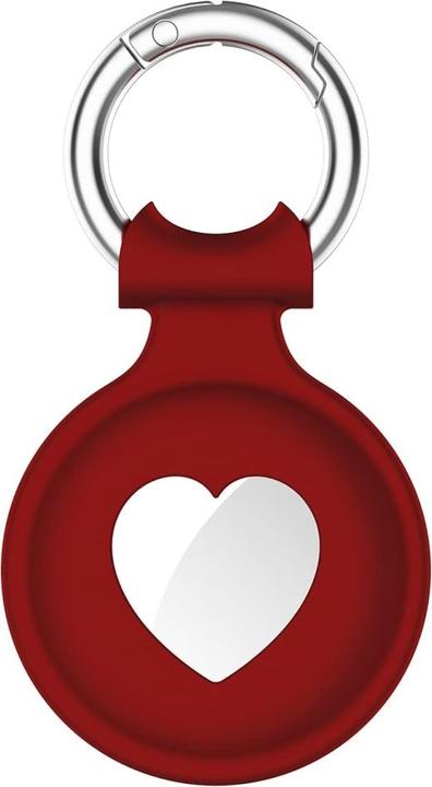 Actual product image Screenguard Apple Airtag Liquid Silikon Heart Case mit Anhänger