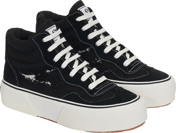 Actual product image Superga Womens/Ladies 3141 Revolley Swallowtail Ripped Mid Cut Trainers (42)