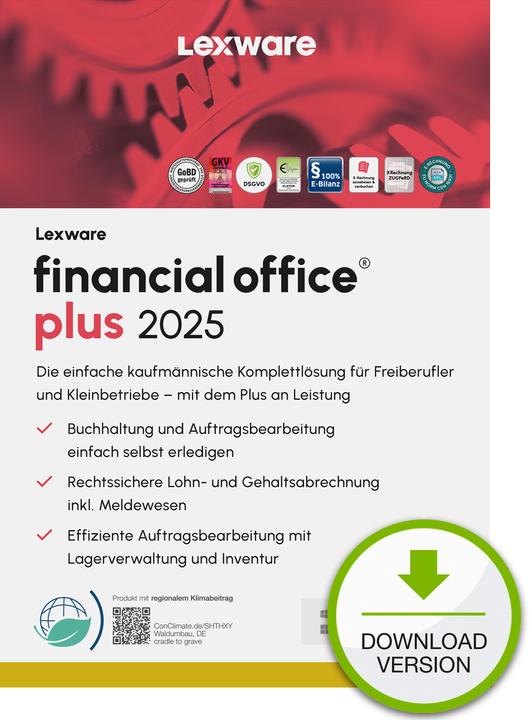Produktbild Lexware financial office plus 2025 Download Jahresversion (365-Tage) (1 User, 12 Monate)