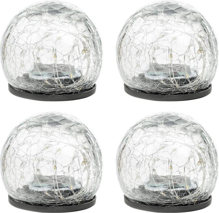 Immagine prodotto HI Solar-Kugelleuchten Crackle Glas mit Erdspiess, 8er-Set