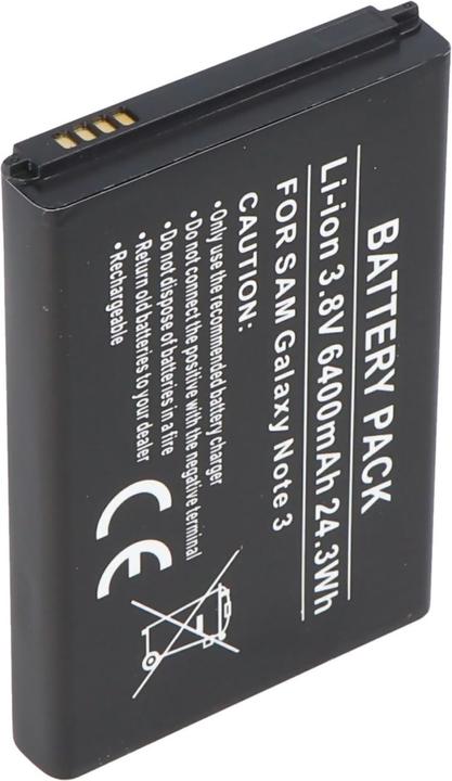 Produktbild AccuCell Akku Samsung Galaxy Note 3, Note III, B800BE, B800BU mit schwarzem Gehäuse