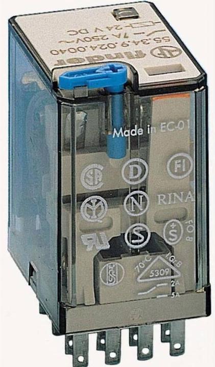 Actual product image Finder 55.34.9.024.0040 Plug-in relay 24 V/DC 7 A 4 CO contact 1 pc.