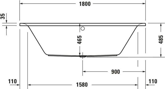 Immagine prodotto Duravit Vasca idromassaggio D-NEO 1800x80 mm da incasso ver 2 RS Jet Project we (160 l, 180 cm, 80 cm)