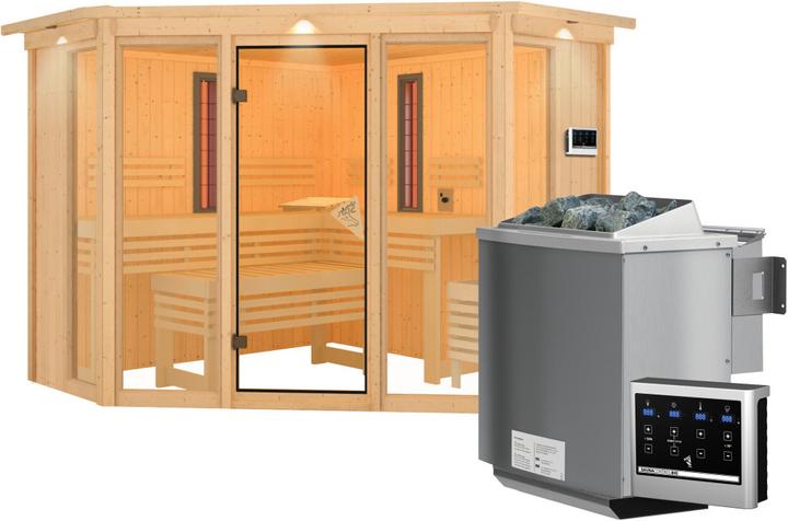 Immagine prodotto Karibu Cabina a infrarossi Asta ingresso ad angolo, cornice (9 KW Bio controllo esterno)