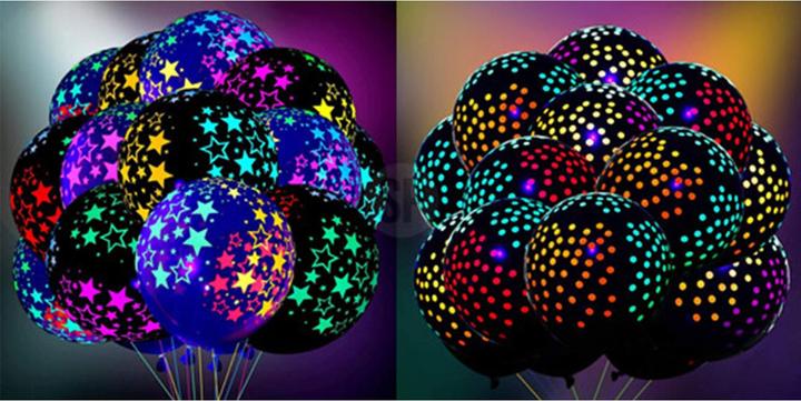Actual product image Neon balloons, glow in the dark, 10 pcs.