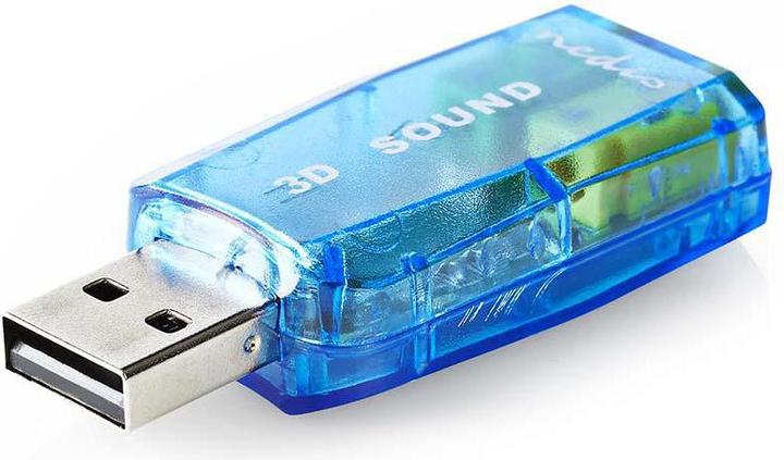 Actual product image Nedis Sound card 5.1 USB 2.0 Microphone connection: 1x 3.5 mm Headset connection: 3.5 mm Male Black (USB)