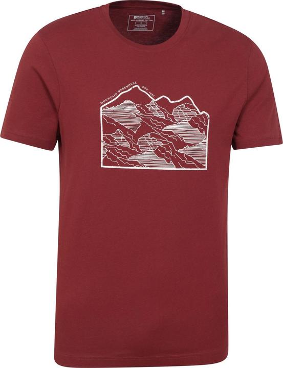 Actual product image Mountain Warehouse Mens Linear Organic T-Shirt (XXL)