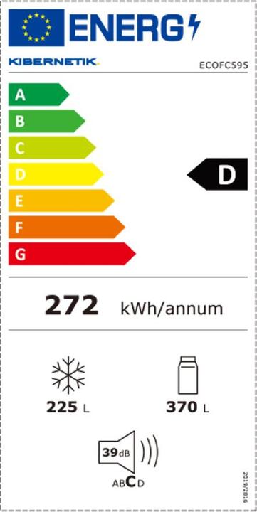 Energy Label Kibernetik FSP Food Center Side by Side 595 Liter (595 l)