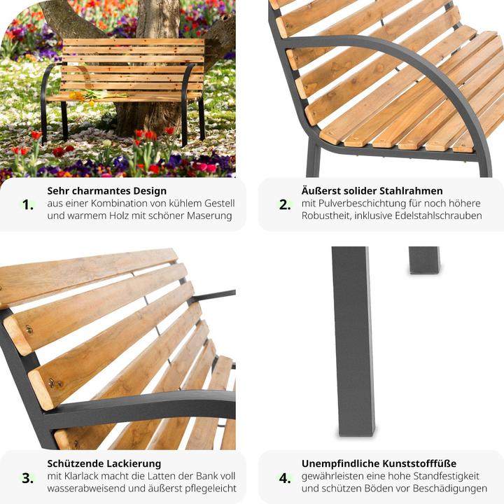 Immagine prodotto tectake Panchina da giardino Micha