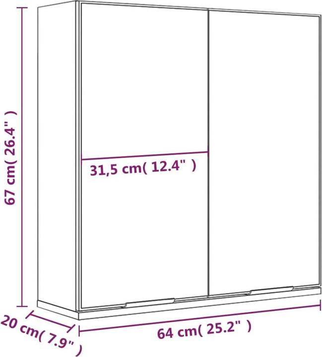 Actual product image VidaXL Dimosthenis (64 x 20 x 67 cm)