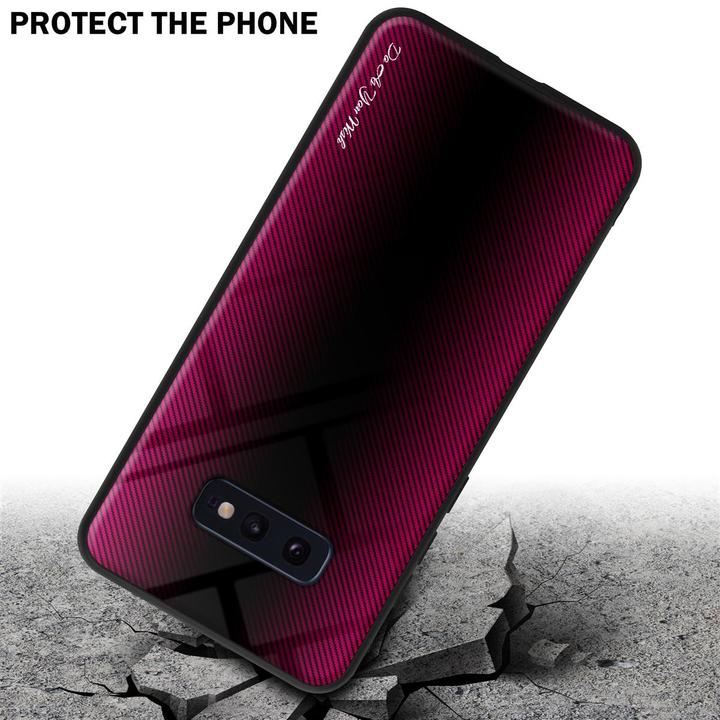 Actual product image Cadorabo TPU Striped Glass Cover (Samsung Galaxy S10e)
