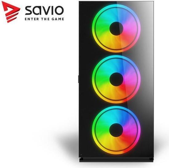 Immagine prodotto Savio Custodia per PC Prime X1 ARGB Glass Nero (ATX, mATX, Mini-ITX)