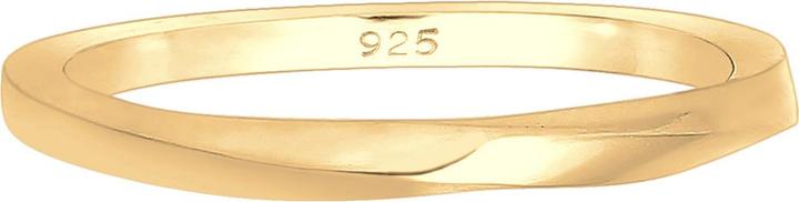 Image du produit Elli Bague Basic Bague à ruban Torsadée Classique Tendance 925 Argent (52, Argent 925)