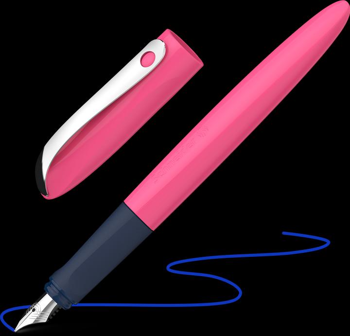 Actual product image Schneider Writing fountain pen Wavy A pink (Pink, 1 x)