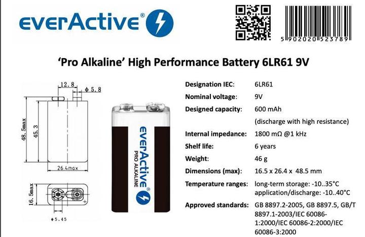 Image du produit Everactive Alkaline batteries Pro LR6 AA - shrink pack - 10 - Pile (10 pcs, AA, 650 mAh)