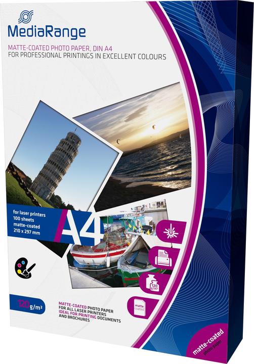 Produktbild MediaRange Fotopapier (120 g/m², A4, 100 x)