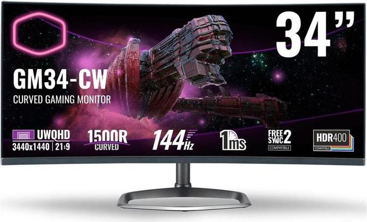 Produktbild Cooler Master TFT Gaming Monitor CMI-GM34-CW2-EU (3440 x 1440 Pixel, 34")