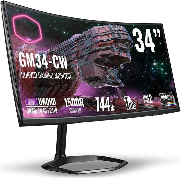 Produktbild Cooler Master TFT Gaming Monitor CMI-GM34-CW2-EU (3440 x 1440 Pixel, 34")