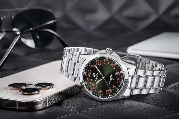 Actual product image PERFECT men's watch P012-06 (42 mm)