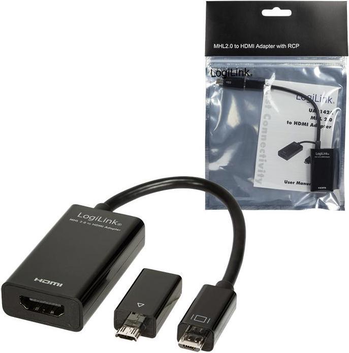 Actual product image LogiLink External video adapter (USB, 18.10 cm)