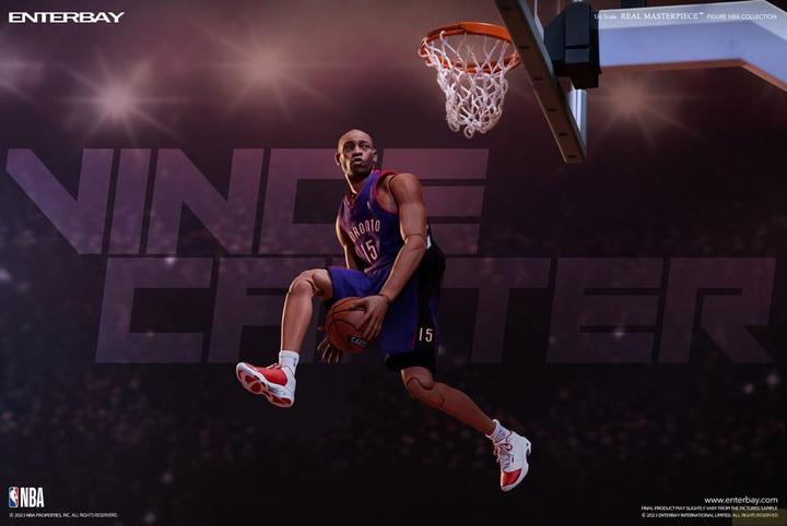 Actual product image Enterbay NBA Collection Real Masterpiece Action Figure 1/6 Vince Carter Special Edition 30 cm