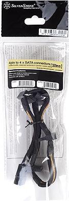 Produktbild Silverstone 4-Pol-Molex zu 4x SATA Kabel