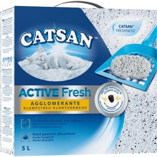 Catsan Active Fresh - Litière de bentonite - 5l (Agglomérant, 5 kg)