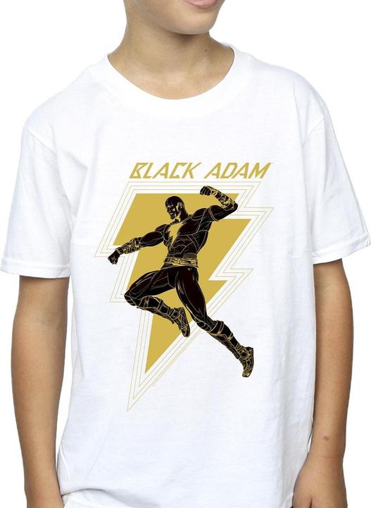 Actual product image Boys Black Adam Golden Bolt Chest T-Shirt (128)