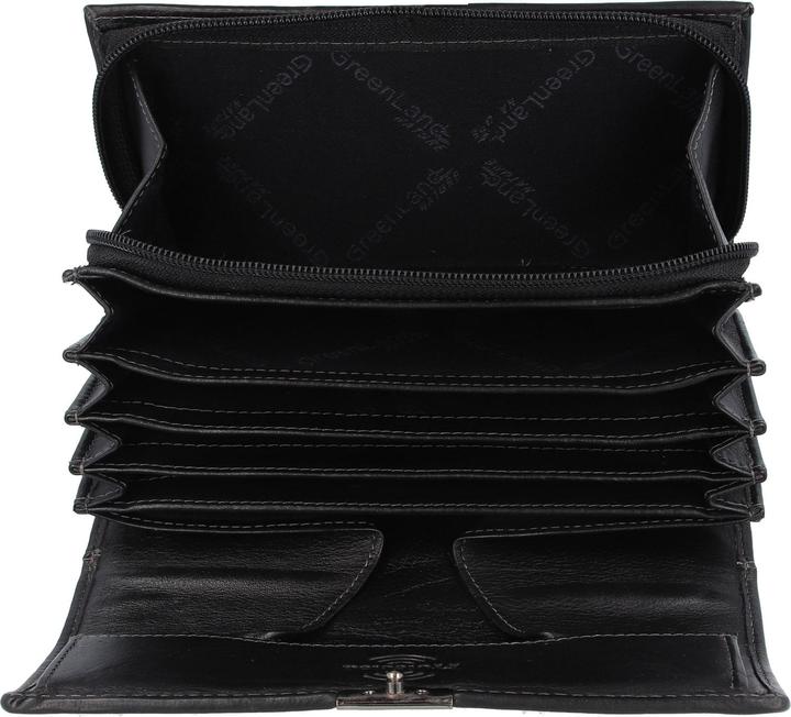 Produktbild Greenland Nature Black Nappa Kellnerbörse Geldbörse RFID Leder 18 cm
