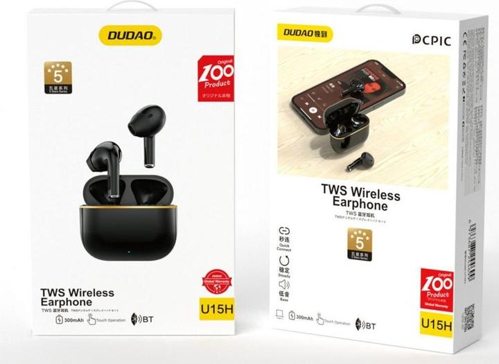 Immagine prodotto Dudao U15H TWS Bluetooth 5.1 belaidės juodos ausinės (120 h, Senza fili)