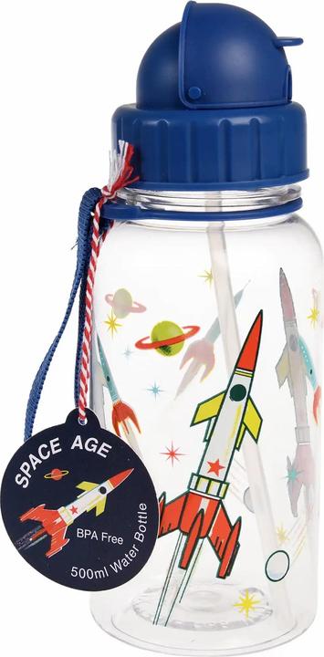 Produktbild Rex London Children's Water Bottle with straw 500 ML - Space Age clear (0.50 l)