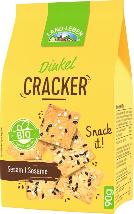 Land-Leben LL Crackers bio à l'épeautre et au sésame 90g (98 g)