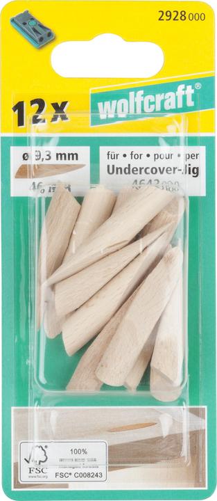 Immagine prodotto wolfcraft wolfcraft 12 copriforo Ø9,3x46mm (12 pz.)