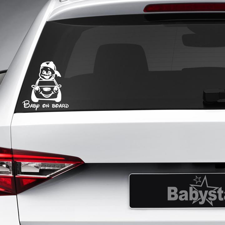 Immagine prodotto Babystar Baby Car Sticker Driver - Bianco