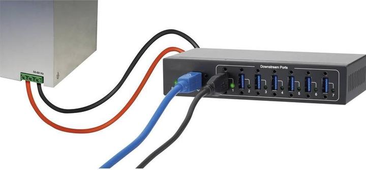 Actual product image Renkforce 7 Port USB 3.0 Hub for industrial (USB-A, 7 Ports)
