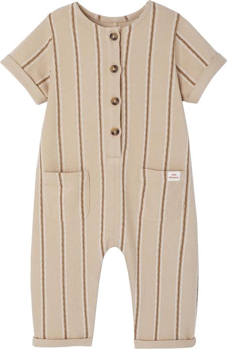 Image du produit Vertbaudet Bio-Kollektion: Baby Overall aus gestreiftem Strick (80)