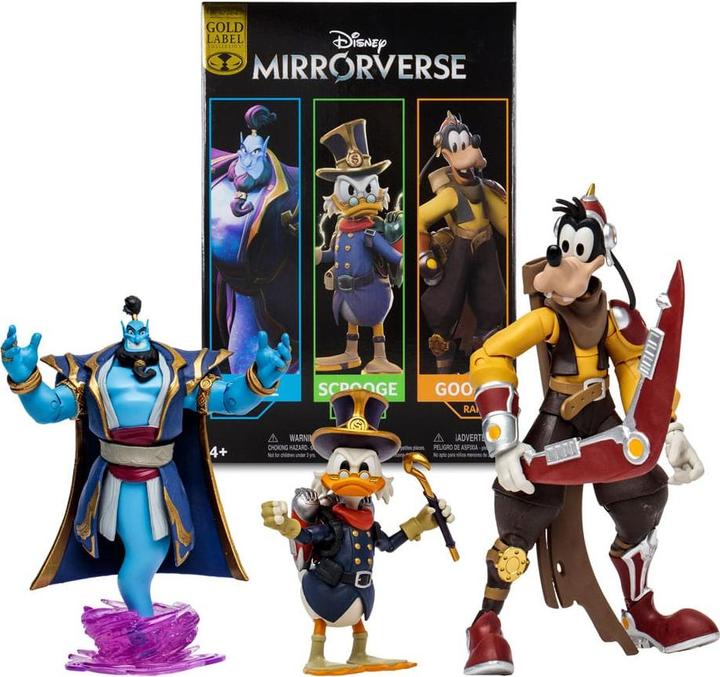 Immagine prodotto McFarlane Disney Mirrorverse Action Figure Combopack Genio, Paperone e Pippo (Etichetta Oro) 13 - 18 cm