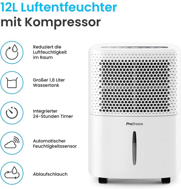 Produktbild Breeze Luftentfeuchter (15 m², 12 l/24h)