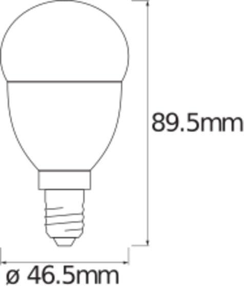 Actual product image Ledvance Candle P40 (E14, 5 W, 470 lm, 1 x, F)