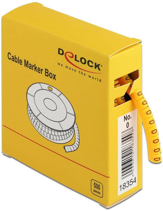 Productafbeelding Delock Kabelidentificatie nr. 0, geel 500 stuks