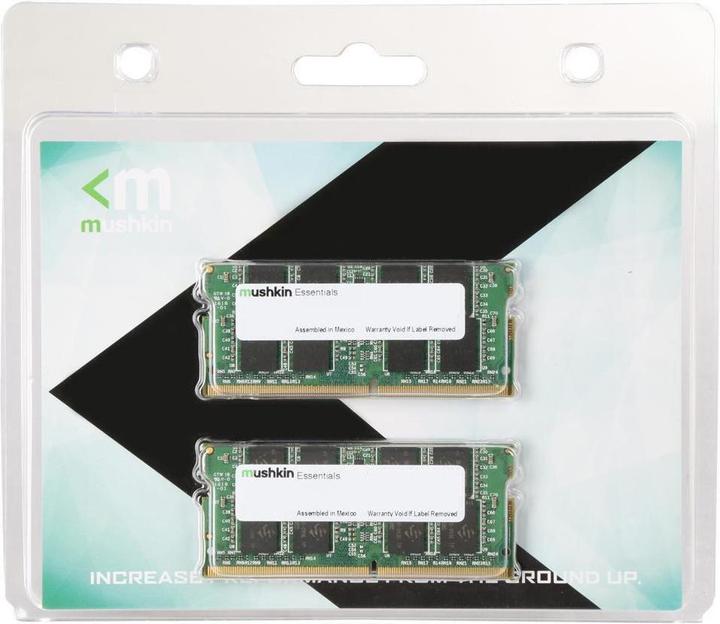 Actual product image Mushkin DDR4 SO-DIMM 16 GB 2400-CL17 - Dual Kit - Essential (2 x 8GB, 2400 MHz, DDR4-RAM, SO-DIMM)