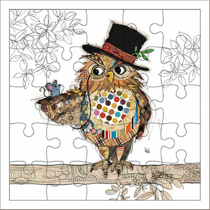 Actual product image Kiub owl hat puzzle card kook (76 pieces)