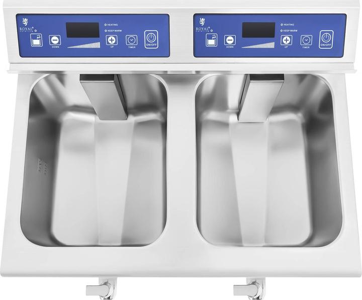 Produktbild Royal Catering Induktionsfritteuse Fritteuse Elektro Induktion Digital 2x10 L 2x3500 W Timer