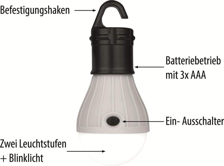 Produktbild Calima CAMPING EQUIPMENT LED-Camping Hängeleuchte 46058