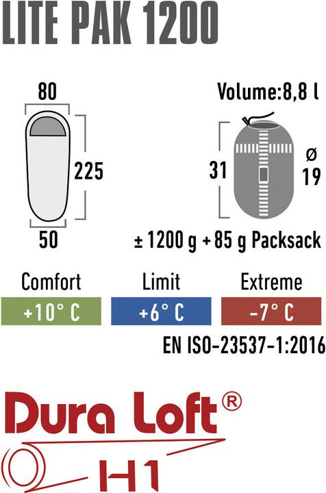 Image du produit High Peak Lite Pak 1200 (225 cm)
