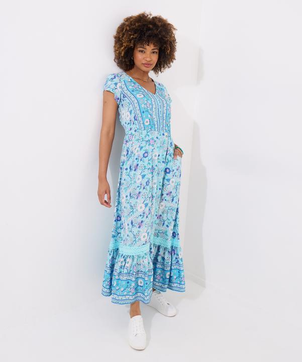 Produktbild Joe Browns Button Detail Border Print Button Through Maxi Dress (18)