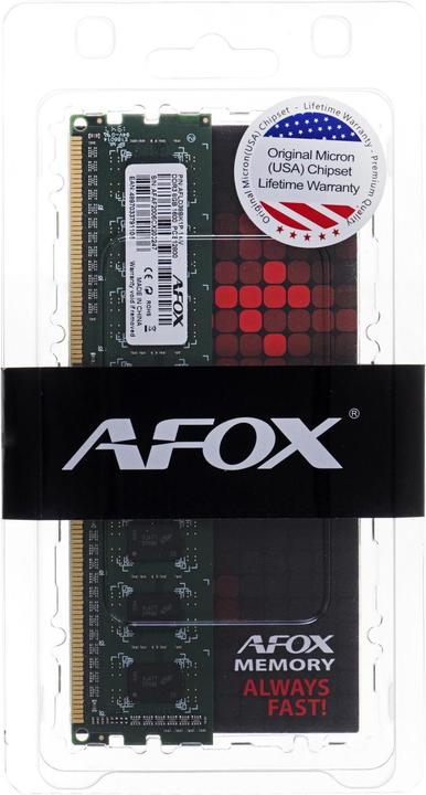 Immagine prodotto AFOX Modulo di memoria UDIMM DDR3 8G 1600 8 GB 1600 MHz LV 1,35V (1 x 8GB, 1600 MHz, DDR3-RAM, DIMM)