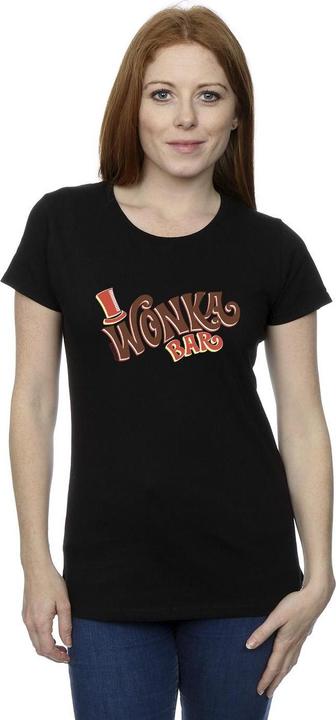 Actual product image Willy Wonka & the Chocolate Factory Womens/Ladies Bar Logo Cotton T-Shirt (S)