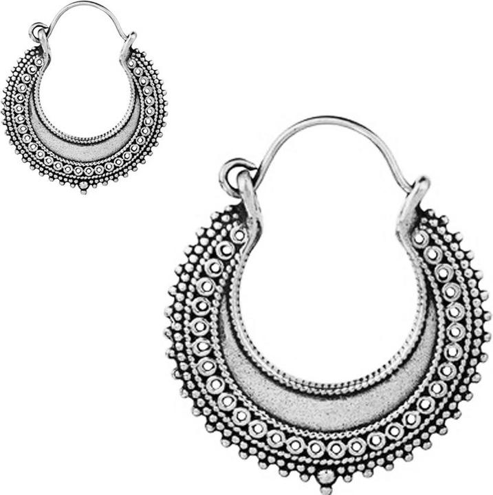 Produktbild Star Piercing Ohrring silber Creole antik (Messing, Titan G23ohne Messing)