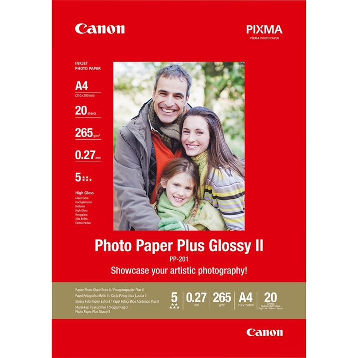 Produktbild Canon PP-201 Plus Glossy II (260 g/m², A4, 20 x)